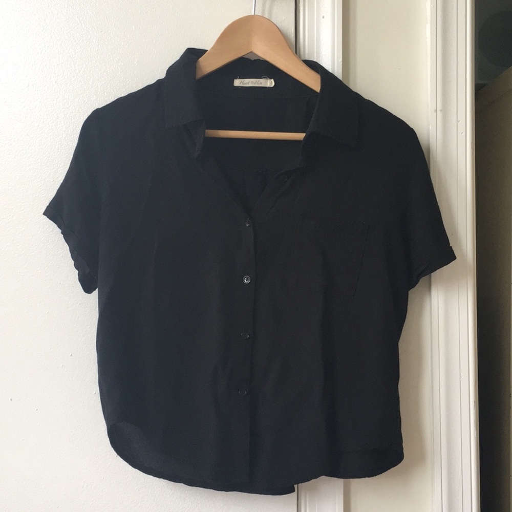 Classic Cropped Button Up